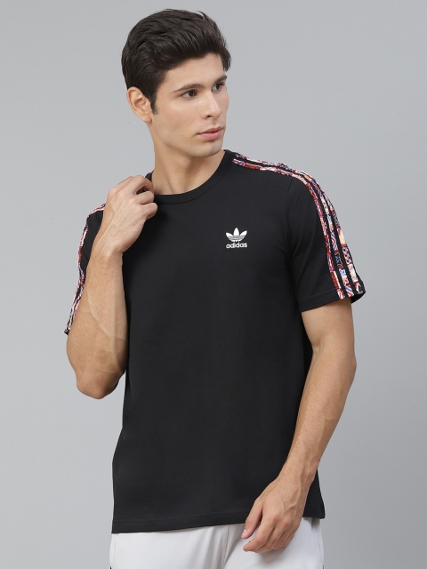 

ADIDAS Originals Black Solid WXE 3-Stripes T-Shirt