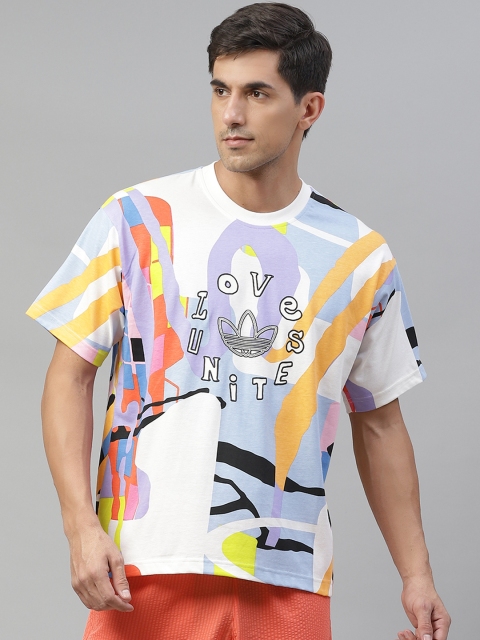 

ADIDAS Originals Unisex White & Blue Love Unites All Over Print T-shirt