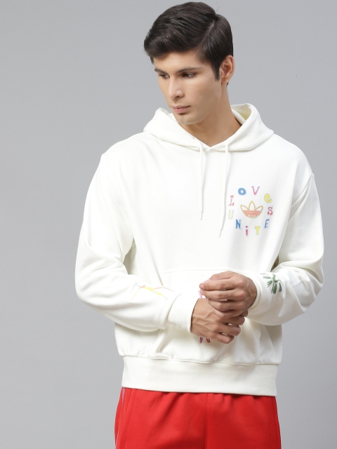 

ADIDAS Originals Men White Love Unites Hooded Sweatshirt