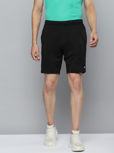 

Reebok Men Black Foundation Base Solid Training Shorts