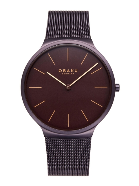 

Obaku Men Brown Analogue Round Dial Watch