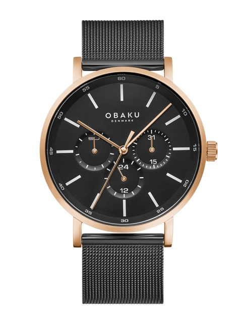 

Obaku Men Black Analogue Watch V246GMVBMB