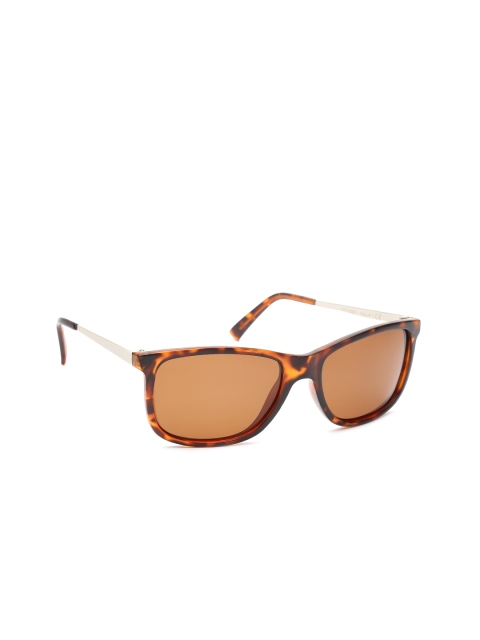 

Daniel Klein Men Printed Polarized Rectangle Sunglasses DK3085-COL 4, Brown