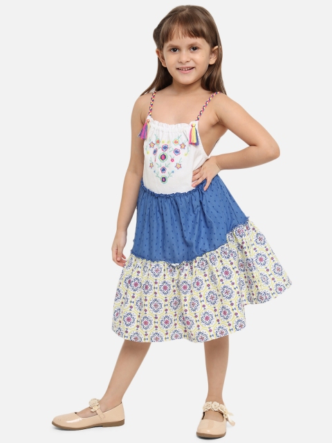 

Nauti Nati Blue Multicoloured Floral A-Line Dress, Multi