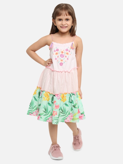 

Nauti Nati Girls Multicoloured Printed A-Line Dress, Multi