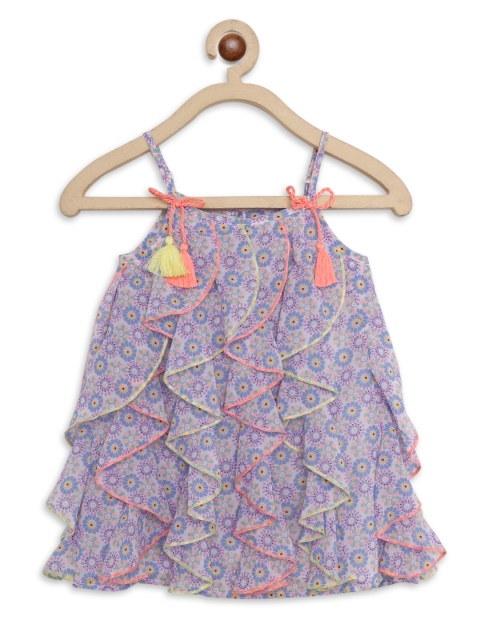

Nauti Nati Girls Blue Printed A-Line Dress