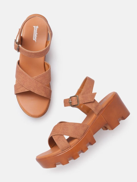 

Roadster Women Tan Brown Solid Platform Heels