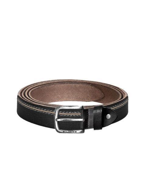 

WildHorn Men Black Solid Leather Belt