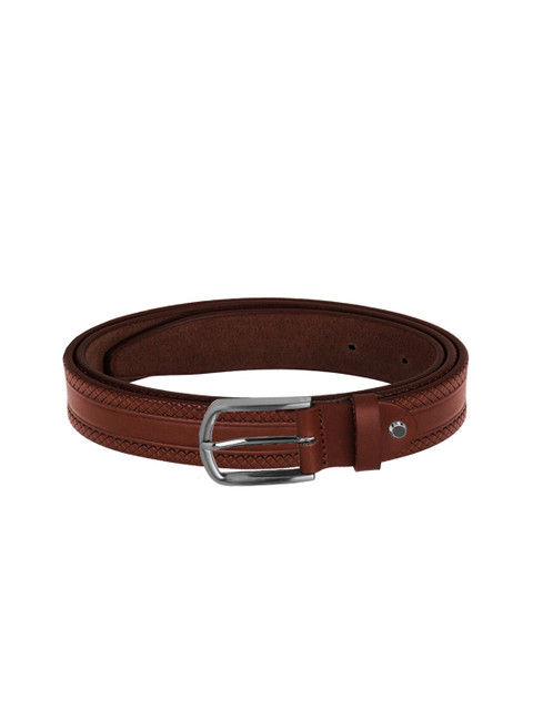 

WildHorn Men Brown Textured Leather Belt