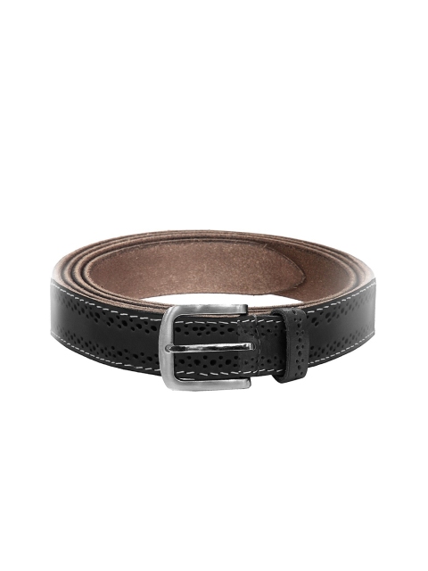 

WildHorn Men Black & Brown Textured Leather Belt