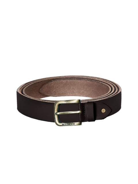 

WildHorn Men Coffee Brown Solid Leather Belt