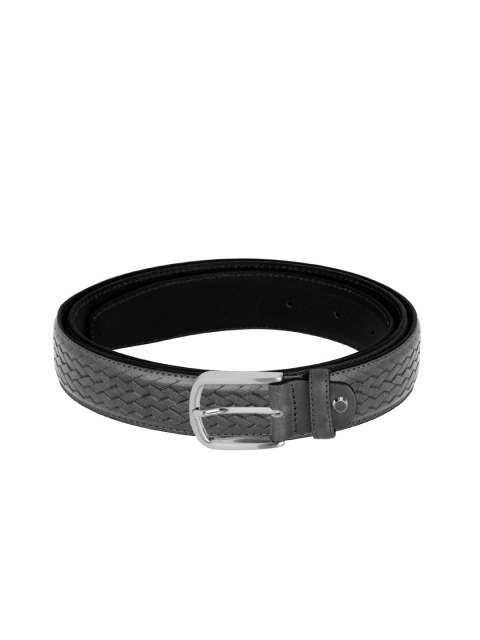 

WildHorn Men Black Textured Leather Belt
