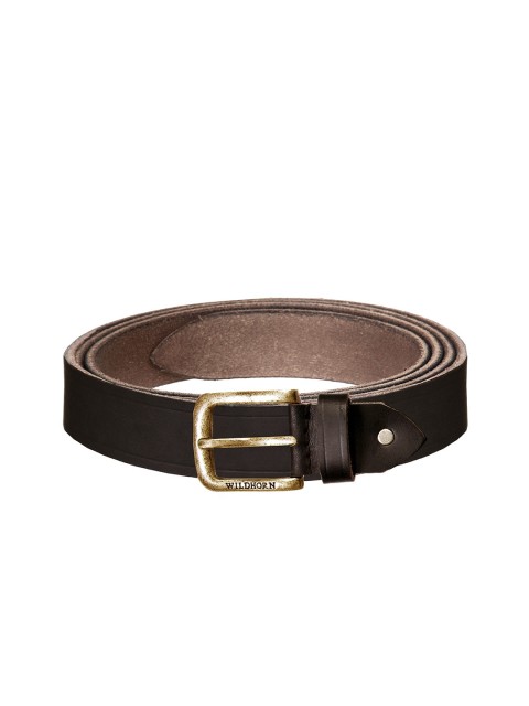 

WildHorn Men Coffee Brown Solid Leather Belt