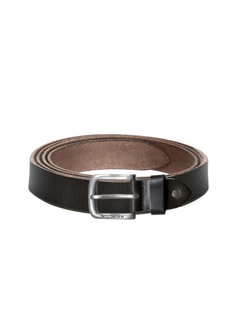

WildHorn Men Brown Leather Textured Belt