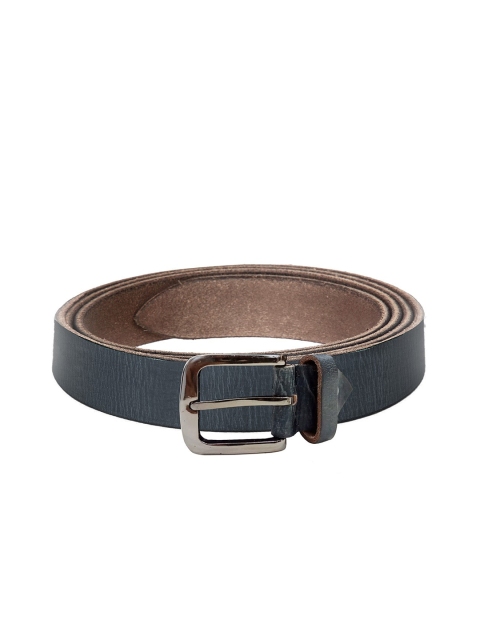 

WildHorn Men Navy Blue Textured Leather Belt