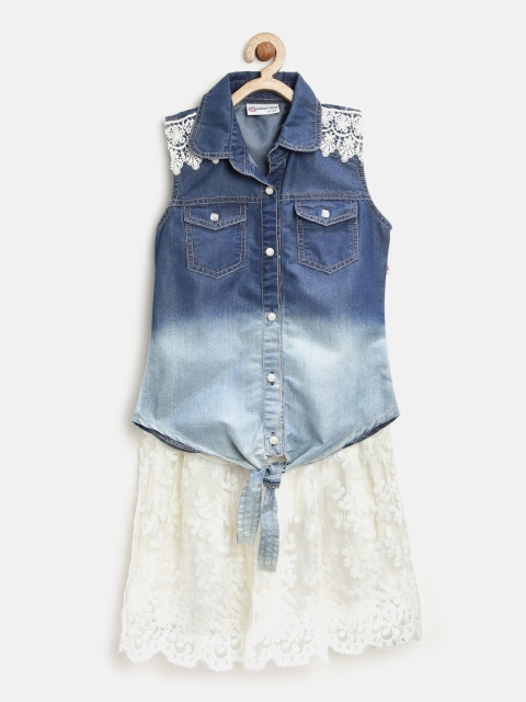 

Peppermint Girls Blue & White Clothing Set
