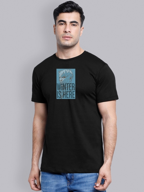 

Free Authority Men Black Game Of Thrones Printed Round Neck T-shirt