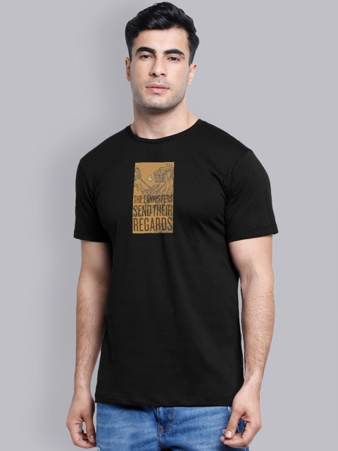 

Free Authority Men Black Game Of Thrones Printed Round Neck T-shirt