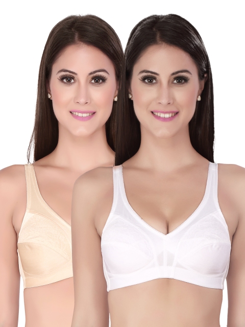 

Soie Pack of 2 Medium-Coverage Bras 312, White