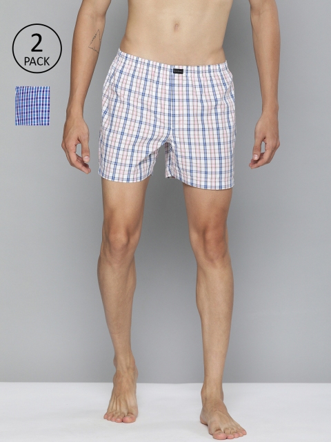 

Mast & Harbour Men Pack of 2 Checked Boxers MNH-BOX-PRE-2PP-036, White