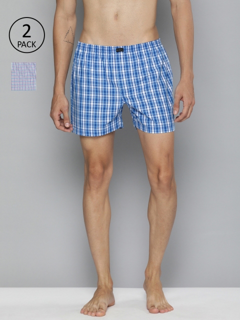 

Mast & Harbour Men Pack of Two Checked Boxers MNH-BOX-PRE-2PP-035, White