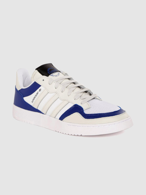 

ADIDAS Originals Men White Woven Design Supercourt Leather Sneakers Excluding Trims