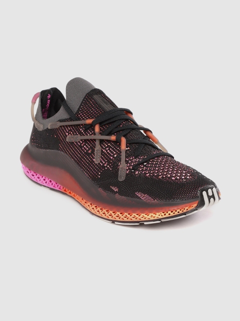 

ADIDAS Originals Men Black & Pink Woven Design 4D Fusio Sneakers