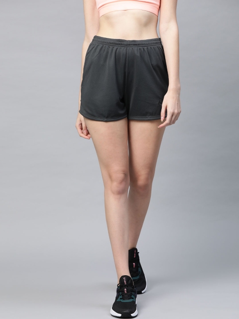 

Nike Women Black Solid Dri-FIT Mid-Rise Sports Shorts