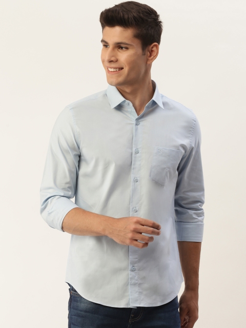 

United Colors of Benetton Men Blue Oxford Casual Shirt