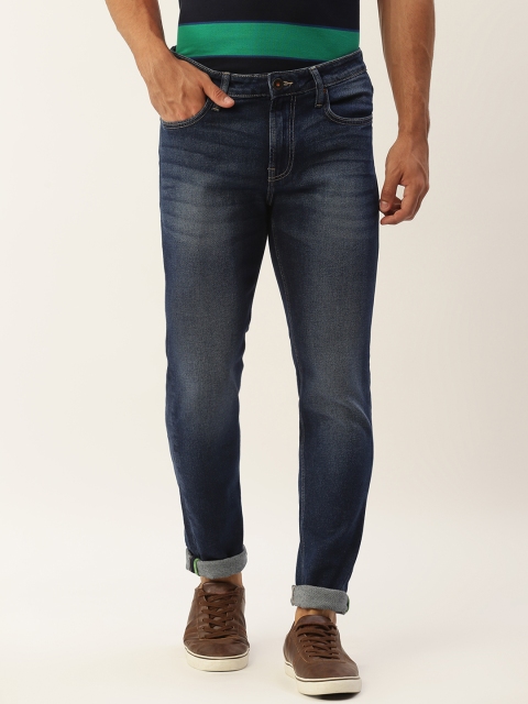 

United Colors of Benetton Men Navy Blue Skinny Fit Light Fade Stretchable Jeans