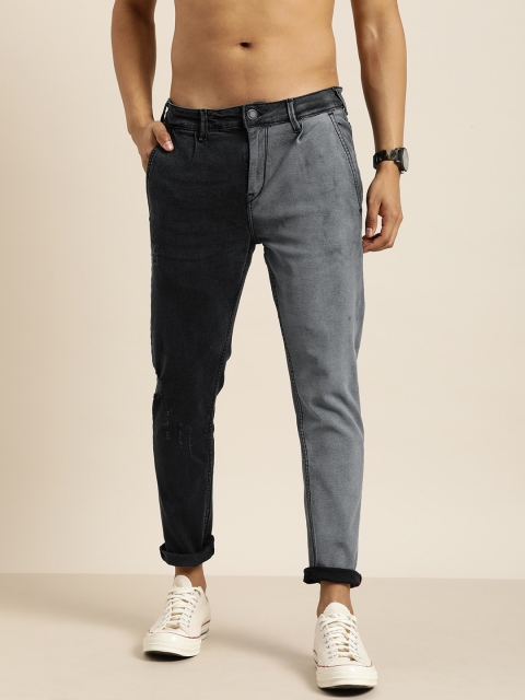 

Moda Rapido Men Black Relaxed Fit Heavy Fade Colourblocked Stretchable Jeans