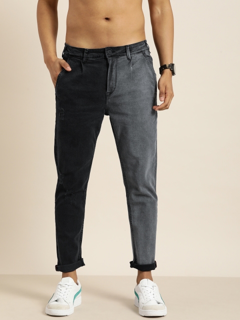 

Moda Rapido Men Grey Relaxed Fit Heavy Fade Colourblocked Stretchable Jeans