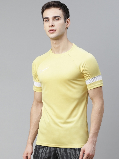 

Nike Men Yellow Dri-FIT Academy 21 Solid T-shirt