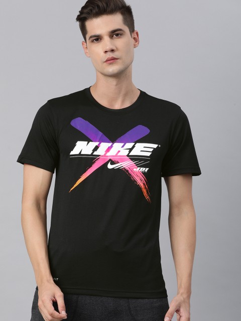 

Nike Men Black Brand Logo Printed DF LGD SC 2 SU21Training T-shirt