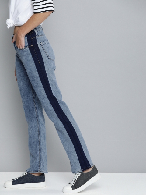 

HERE&NOW Women Blue High-Rise Heavy Fade Jeans