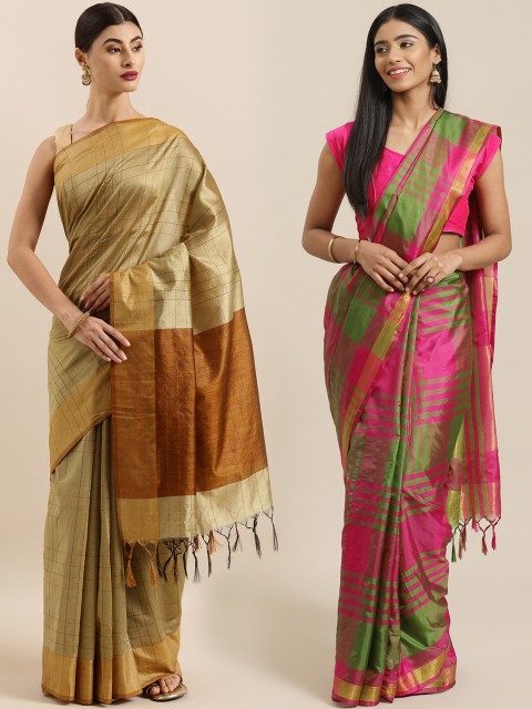 

KALINI Multicolored Printed Saree, Beige