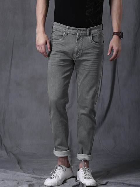 

WROGN Men Grey Slim Fit Stretchable Jeans