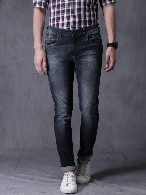 

WROGN Blue Washed Slim Stretchable Jeans