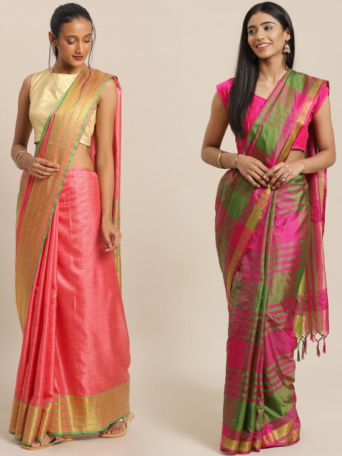 

KALINI Multicoloured Printed Saree, Peach
