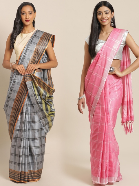 

KALINI Multicoloured Printed Saree, Grey