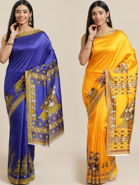 

KALINI Multicoloured Printed Saree, Blue