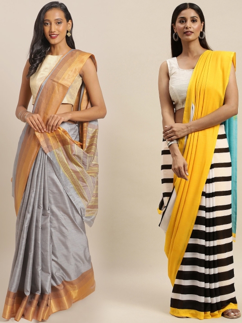 

KALINI Multicoloured Printed Saree, Grey