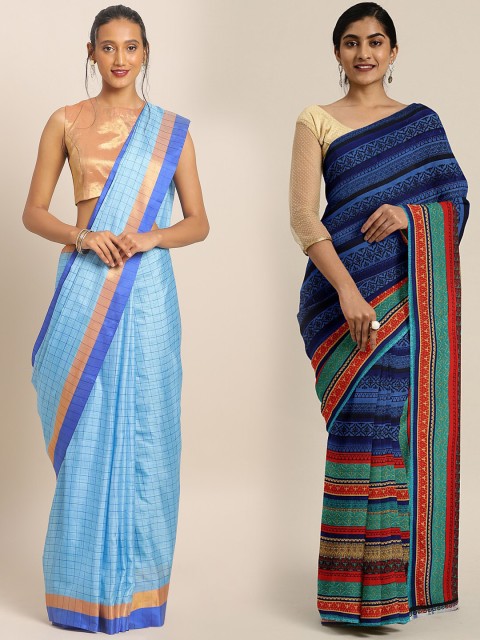 

KALINI Multicoloured Printed Saree, Blue