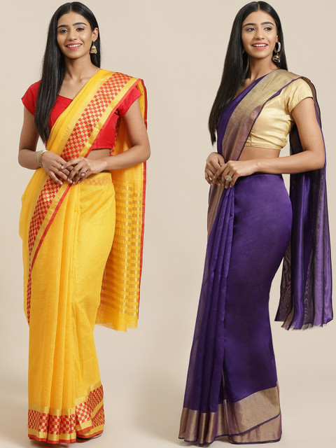 

KALINI Multicoloured Printed Saree, Yellow