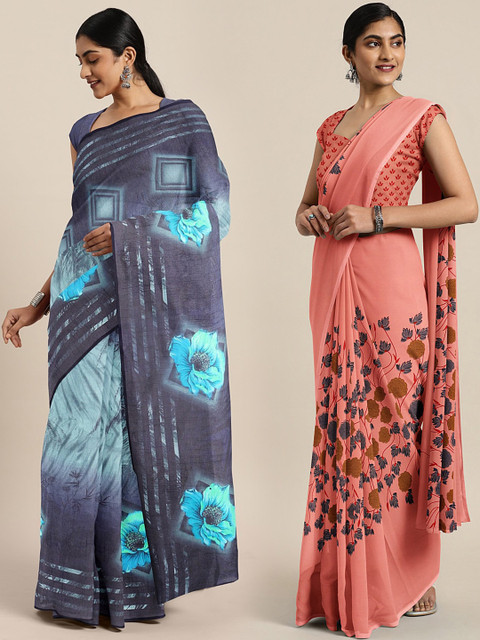 

KALINI Multicoloured Printed Saree, Blue