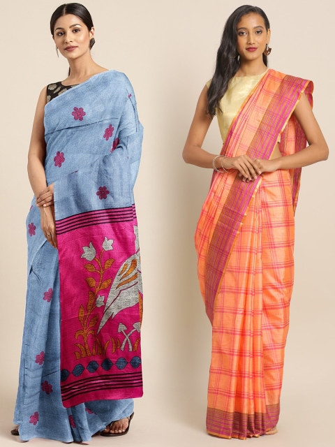 

KALINI Multicoloured Printed Saree, Blue