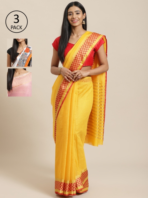 

KALINI Multicoloured Printed Saree, Yellow