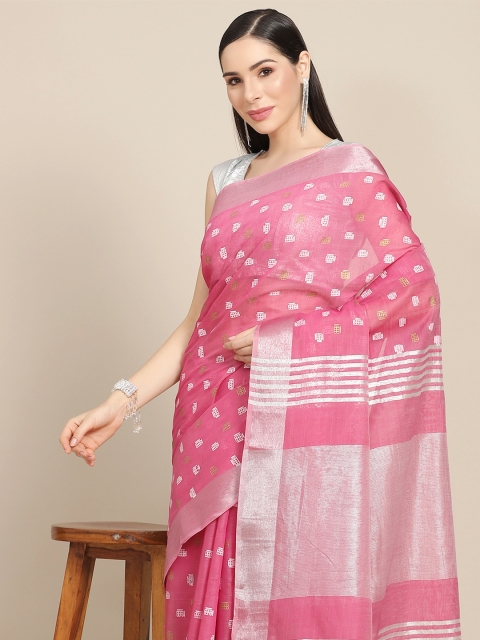 

Anouk Pink & Pink Art Silk Saree