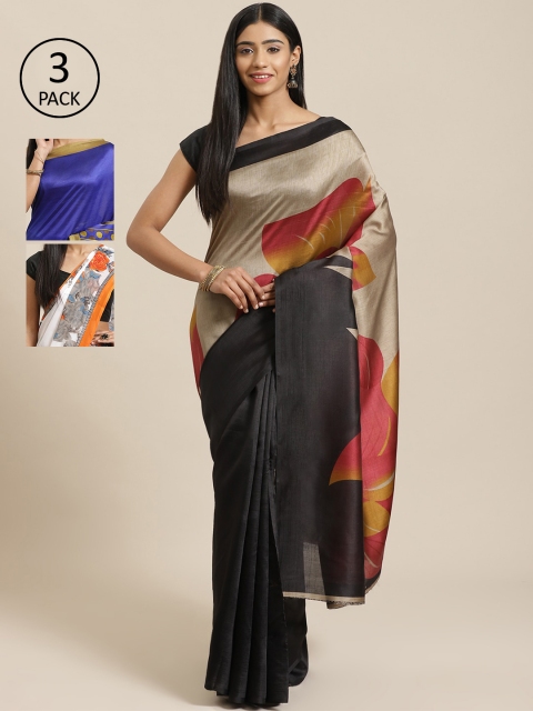 

KALINI Pack of 3 Printed Saree, Multi