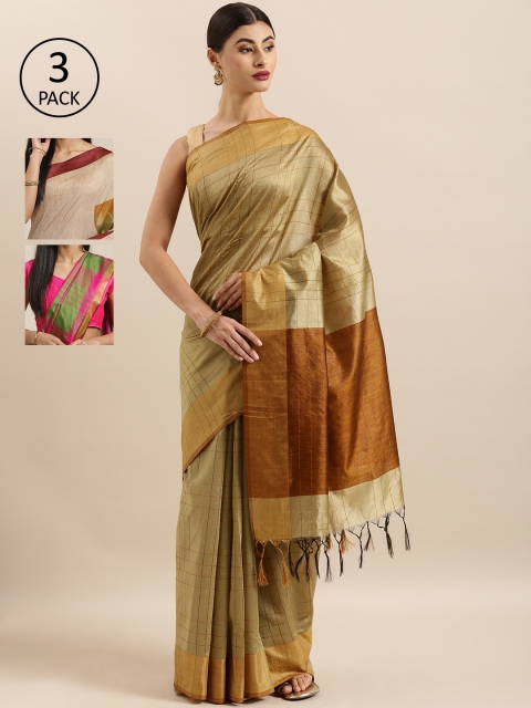 

KALINI Multicoloured Printed Saree, Beige